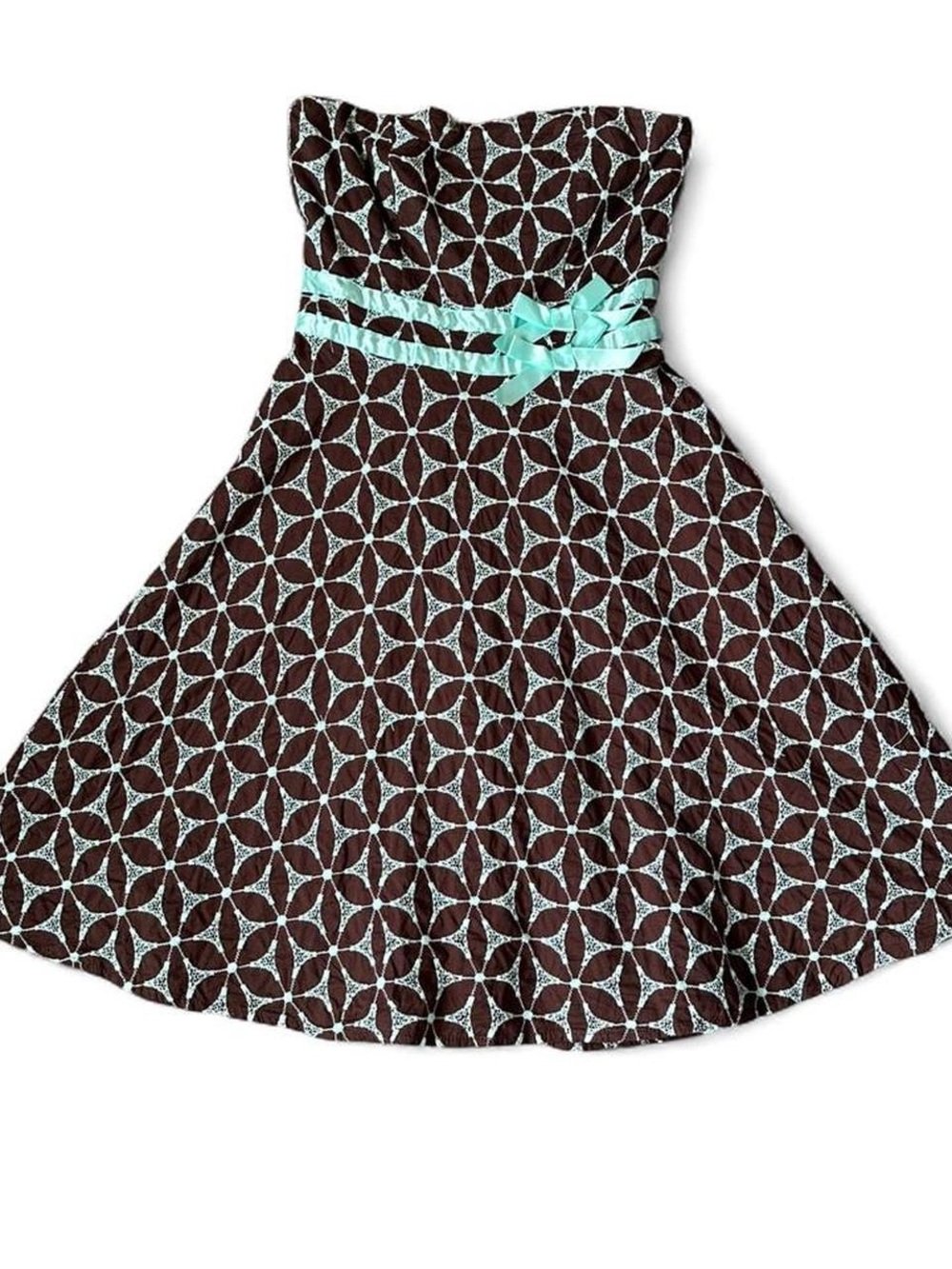Vintage XOXO Chocolate Brown Strapless Dress